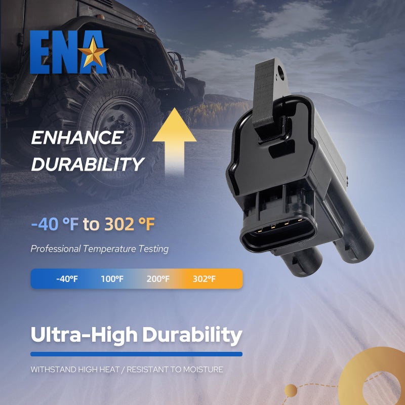 ENA Set of 2 Ignition Coil and Wire Set Compatible with Toyota 1997 1998 1999 2000 2001 Camry Solara 2.2L RAV4 2.0L Replacement for UF180 - Image 3